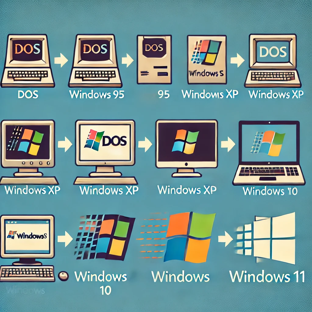 Die Evolution von Betriebssystemen: Von DOS bis Windows 11
