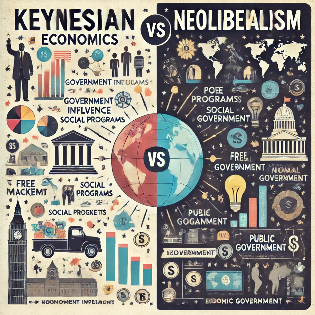 Keynesianismus vs. Neoliberalismus: Ein Vergleich der Theorien
