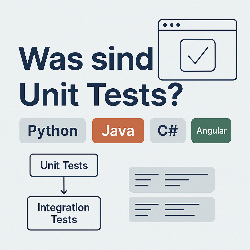 Unit Tests verstehen: Definition, Beispiele in Python, Java, C# und Angular sowie Unit Tests vs Integration Tests